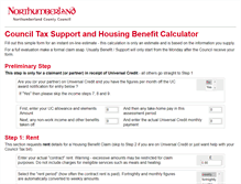 Tablet Screenshot of benefits.northumberland.gov.uk