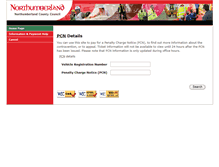Tablet Screenshot of parkingpcns.northumberland.gov.uk